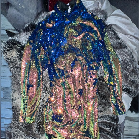 NWT $560 RTA Ansel Sequin Dress Ecstasy, size 8 - Picture 8 of 11